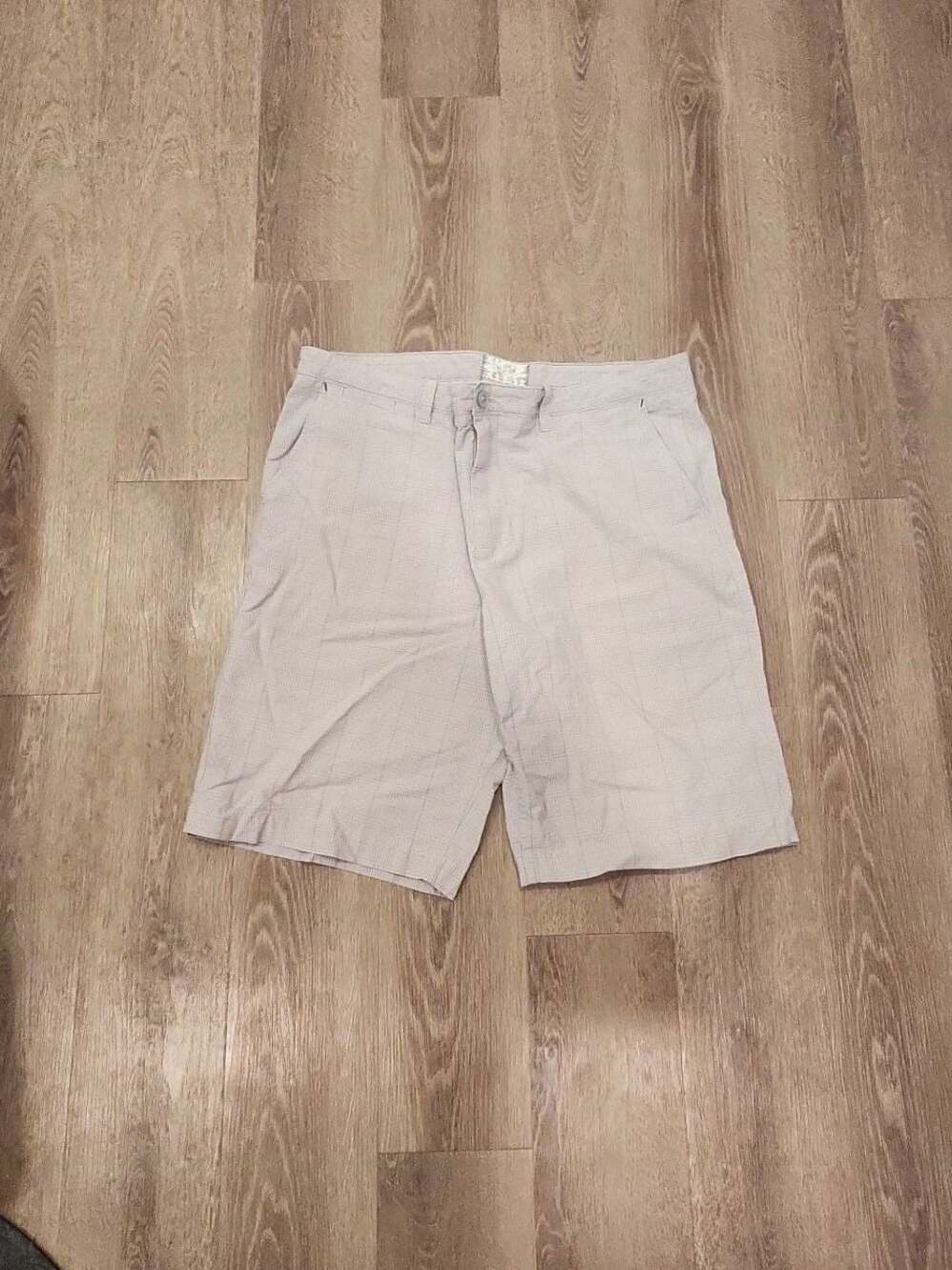 Apt. 9 Men's Gray Plaid Flat Front Golf Shorts Size 38